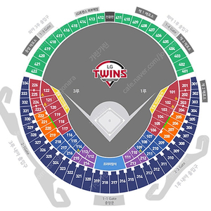 플레이오프 4차전 LG(엘지) 삼성 1루 외야 그린석 2,4연석