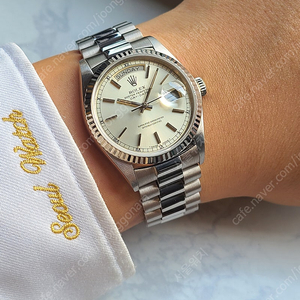 [정품] 롤렉스 데이데이트 36 프레지던트 18k 화이트골드 18039 (Rolex Day-Date President 18K WG 10P Dial)