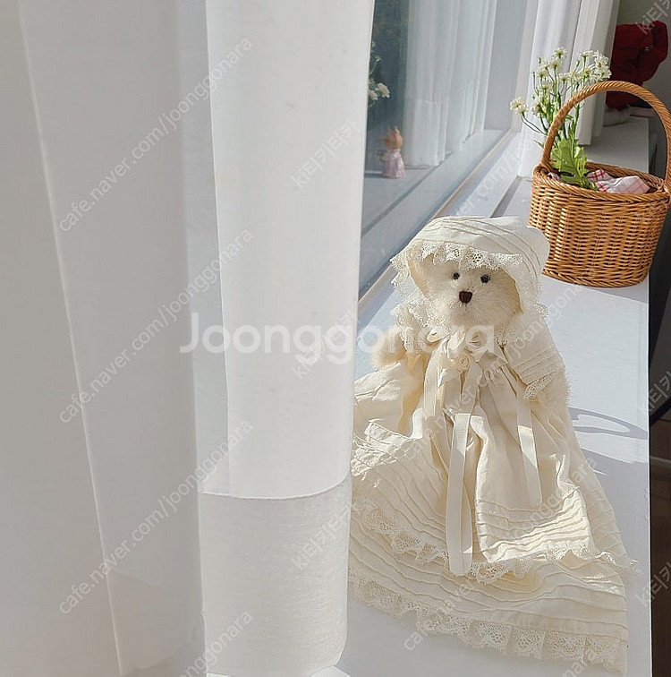 보이즈베어 빈티지 레이스 보넷 테디베어 앤틱 인테리어--0