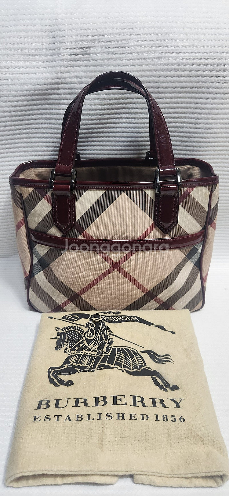 BURBERRY 버버리 노바체크 토드백--0