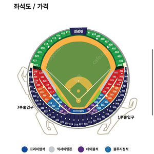 플레이오프 3차전 중앙네이비 1루 블루석 연석 판매합니다