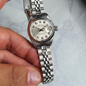 [정품] 롤렉스 여성용 데이저스트 실버 10P 다이아몬드 (Rolex Women's Datejust Silver 10P Diamond)