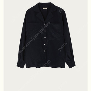 리본빛 Maze Pocket Blouse - Navy