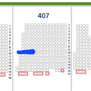 플레이오프 4차전 그린석 407블록 10열 2연석