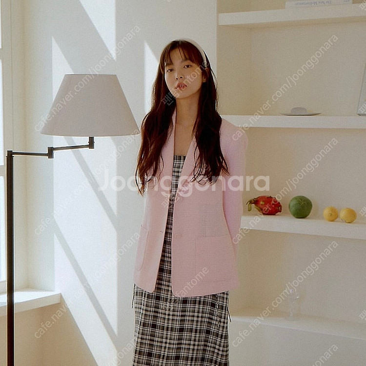 w컨셉 유어네임히얼 유네미 봄날이 핑크 트위드자켓 캔디...--1