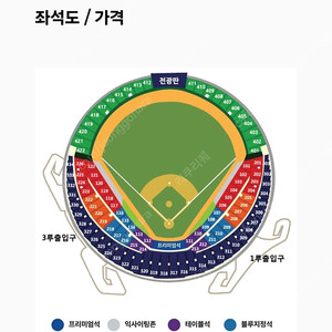 플레이오프 4차전 1루 오렌지석 208블록 21열 2연석