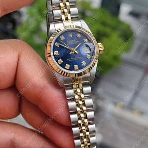 [정품] 롤렉스 여성용 데이저스트 블루 10P 다이아몬드 18k 콤비 (Rolex Datejust Blue Diamond Dial 18K Two-Tone Women's)