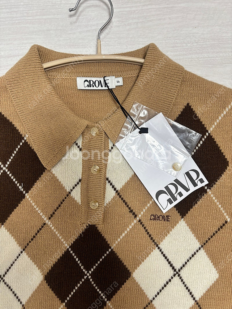 그로브 24FW 아가일 니트 (새상품) / ARGYLE...--3