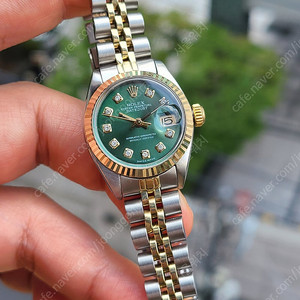 [정품] 롤렉스 여성용 데이저스트 올리브그린 10P 다이아몬드 18k 콤비 (Rolex Datejust Olive Green Diamond Dial 18K Two-Tone Wome