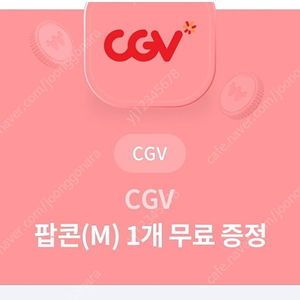 CGV 팝콘M 2장