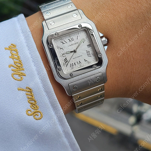 [정품] 까르띠에 산토스 입체판 오토메틱 LM라지 한정판 (Cartier Santos Galbee Large LM Automatic)