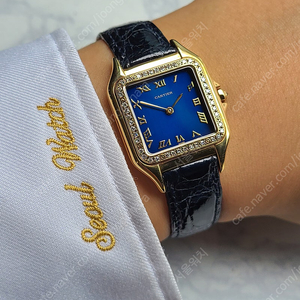 [정품] 까르띠에 팬더 블루 라피스 다이아몬드 베젤 18k 금통 LM 라지 한정판 (Cartier Panthère de Cartier Blue)