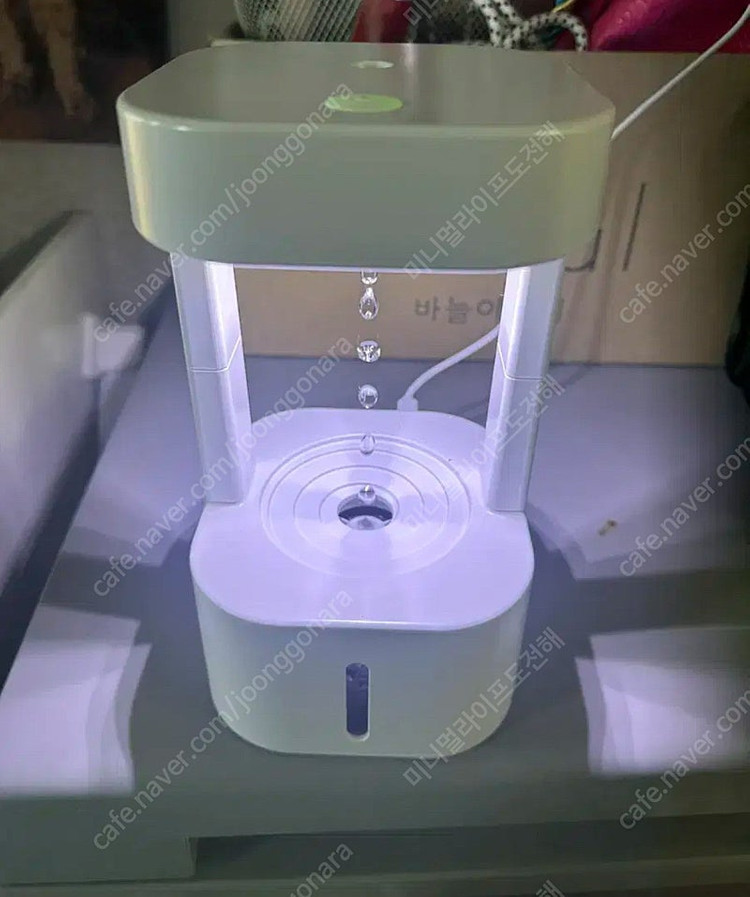 미니 무중력 물멍 가습기 usb 무드등 백색소음 가습기--2