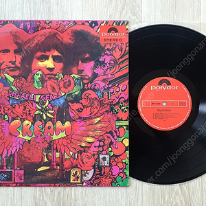 (LP 판매) 크림 (Cream) Disraeli Gears 1968년 일본 초판