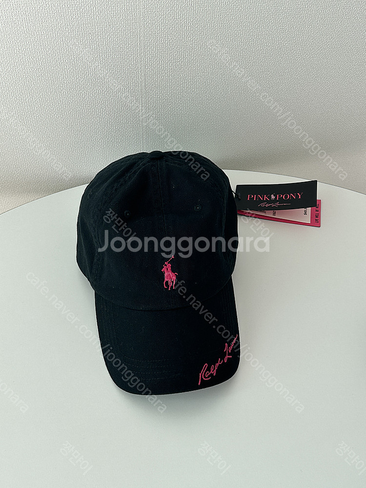 (새상품) 폴로 핑크포니 볼캡 블랙--0