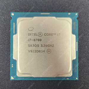 인텔 CPU intel i7-8700 커피레이크 단품 팝니다. 10만원 택배비포함.