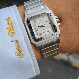 [정품] 까르띠에 산토스 입체판 오토메틱 LM라지 한정판 (Cartier Santos Galbee Large LM Automatic)