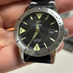 Super Sea Wolf 53 Skin Automatic Black Leather Watch