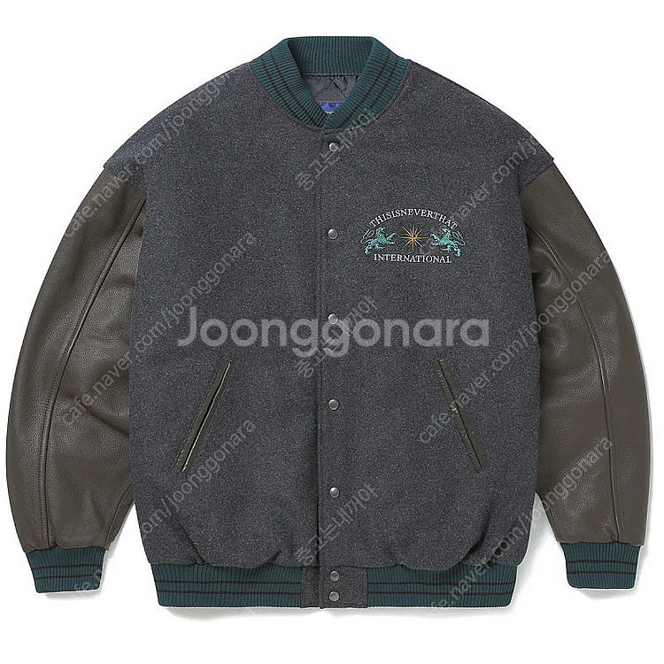 (구매) [S] 디스이즈네버댓 20FW 바시티자켓 차콜--0