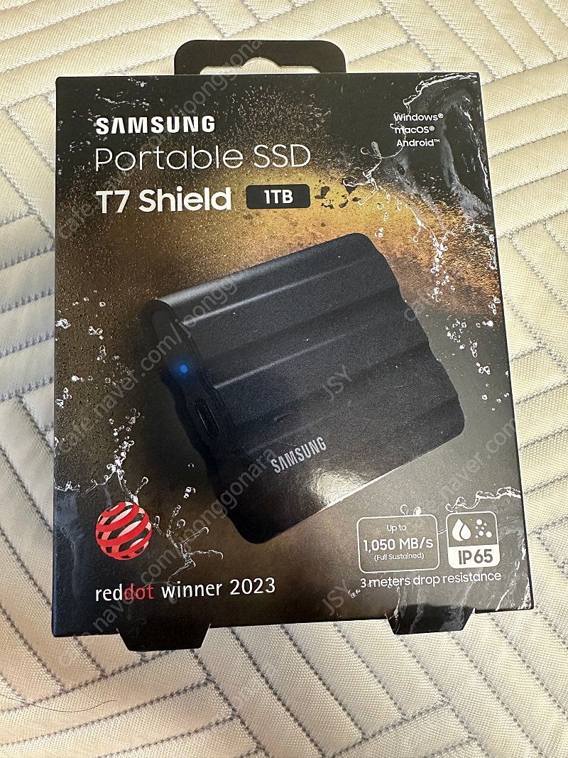 삼성 방수 외장ssd 1tb(T7 shield) 미개봉...--0