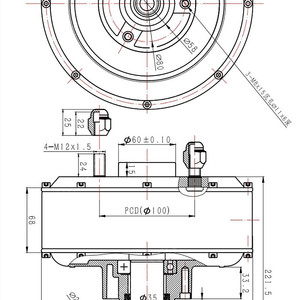 인휠 허브 모터 1KW 60V 60Kmh