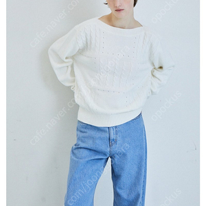 Farven 파르벵 SAM GRID CABLE KNIT_IVORY