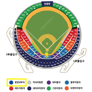 플레이오프 4차전 엘지 삼성 ( 프리미엄 테이블 ) 1석