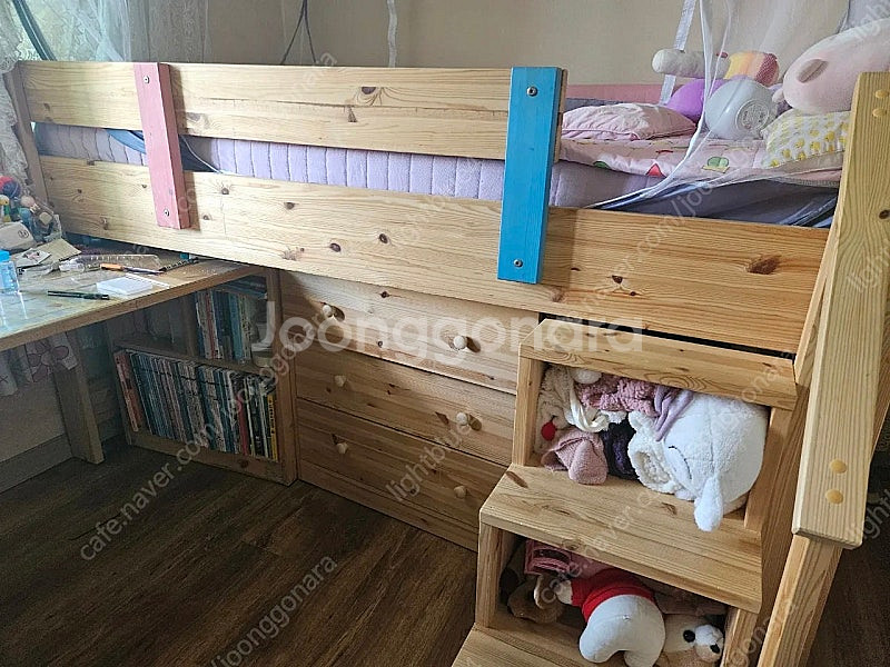 원목벙커침대(침대,책상,책장,옷서랍장)세트--0