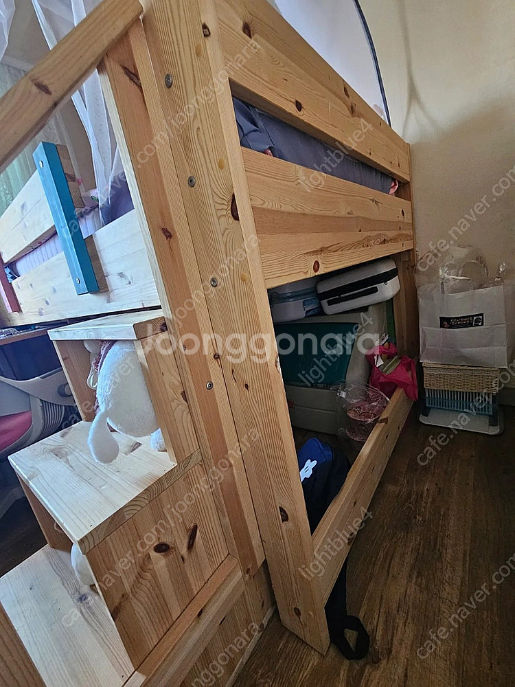 원목벙커침대(침대,책상,책장,옷서랍장)세트--2