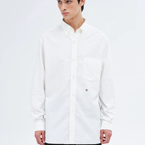 [나나미카 옥스퍼드 셔츠, 새상품] Button Down Wind Shirt-White-XL(110)