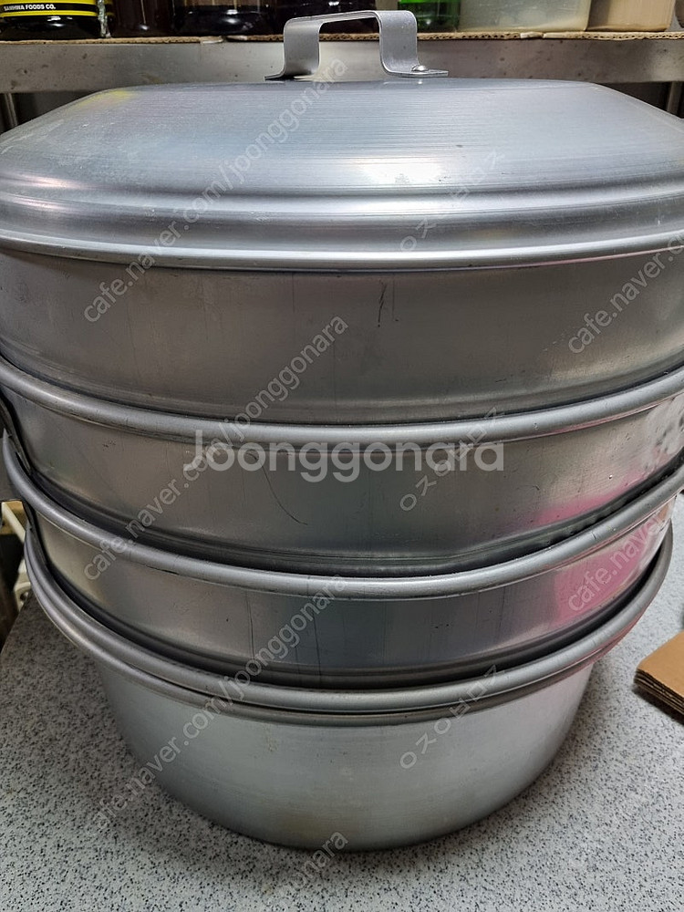 업소용 만두 찜솥 4단+ 뚜껑+ 물솥(지름 42) 찜기...--1