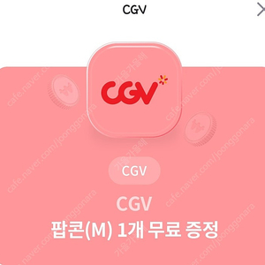 cgv 팝콘 M (1000원 판매금액)