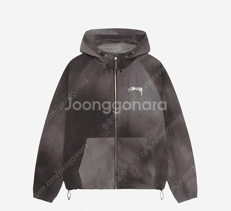 [M] 스투시 웨이브 다이 비치 쉘 자켓 블랙 새제품--0