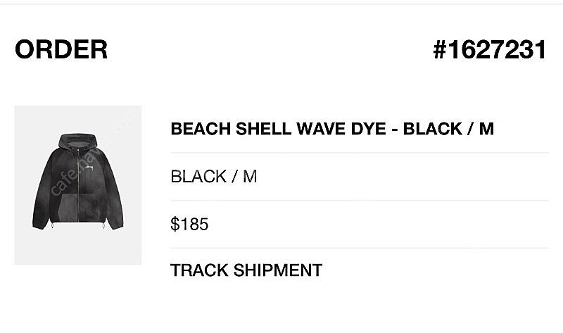 [M] 스투시 웨이브 다이 비치 쉘 자켓 블랙 새제품--1