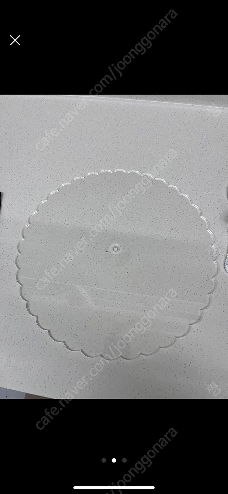 투명아크릴 삼단 케이크 접시--1