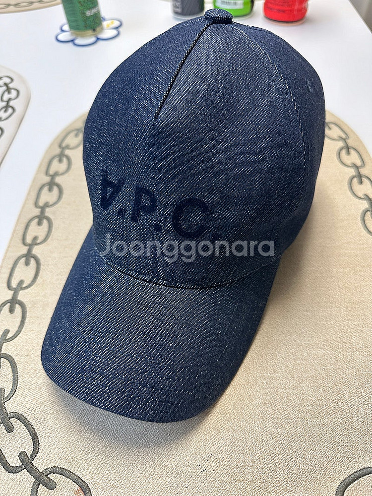 아페쎄 A.P.C 로고 프린팅 데님볼캡 (60)--0