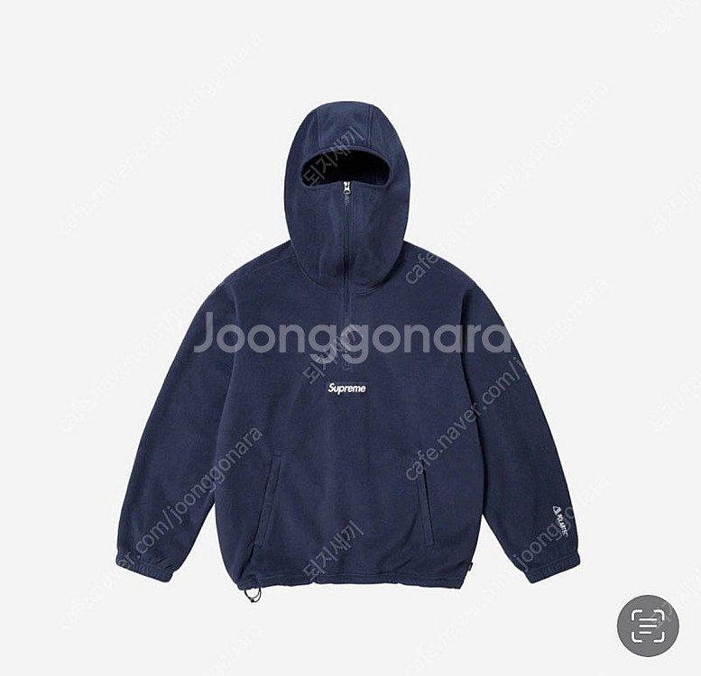 [XL]슈프림 폴라텍 페이스마스크 하프 집 후드 스웨트...--0