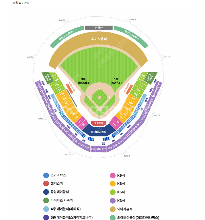 한국시리즈 1차전 1루 K3 4연석 통로석 양도 기아 ...--0