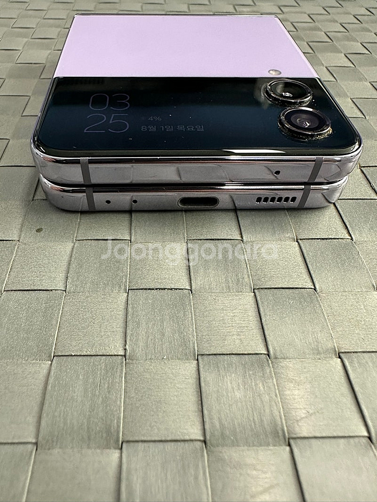 (LG U+)갤럭시Z플립4 256기가 퍼플 깨끗한 무잔...--9