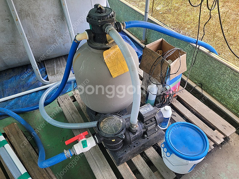 베스트웨이 중고 초대형 수영장 풀장 732 X 366 X 132 베스트웨이 BW56474 여과기포함--2