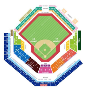 (1열 외야 미니테이블) 한국시리즈 4차전 삼성 vs 기아 2,4연석