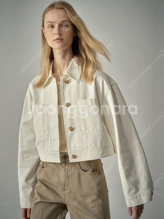 파사드패턴 코튼 워크자켓 ivory S--0