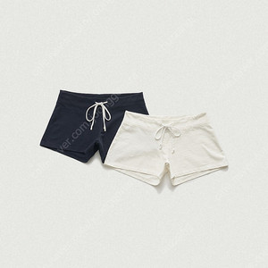 더바넷 2-Pack Drawstring Cotton Mini Shorts