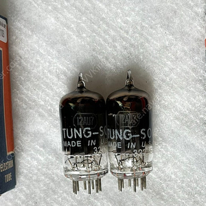 Tungsol텅솔 ECC82/12AU7 롱박스/사각. 먹관 NOS NIB 메치페어판매