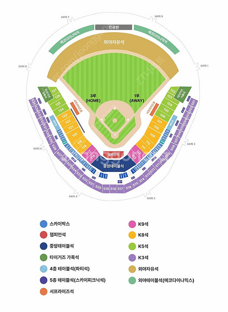 삼성 VS 기아 한국시리즈 1차전 외야자유석 2연석 4...--0