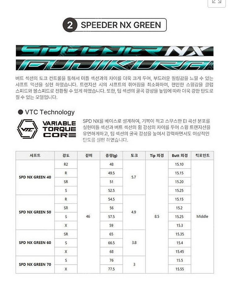 NX green 5s 후지쿠라 샤프트--0