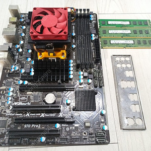 amd 팔병장 반본체 세트 fx8300+ 970pro3 + 램12g + gts250 + 하드디스크3개