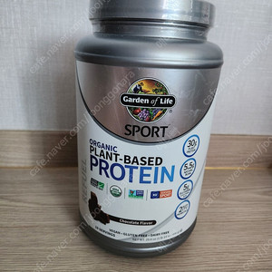 Garden of Life (가든 오브 라이프) Sport 유기농 식물성 단백질 에너지 보충 초콜릿 맛 840g(29.6oz)