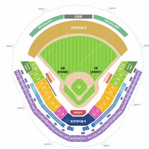 한국시리즈 1차전 기아 VS 삼성 1루 K8 2연석 코시 코리아시즌 야구 응원석 한시