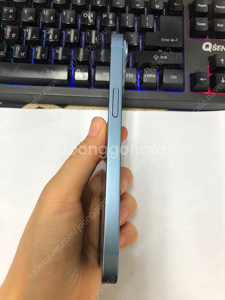 194969 아이폰14 블루 SSS급 128GB 무잔상...--5